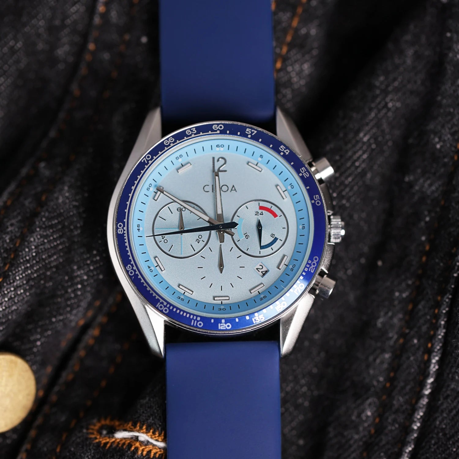 vastara ciloa blue round multi-function 's light authentic trend watch 9 - classic unisex timepiece with stainless steel