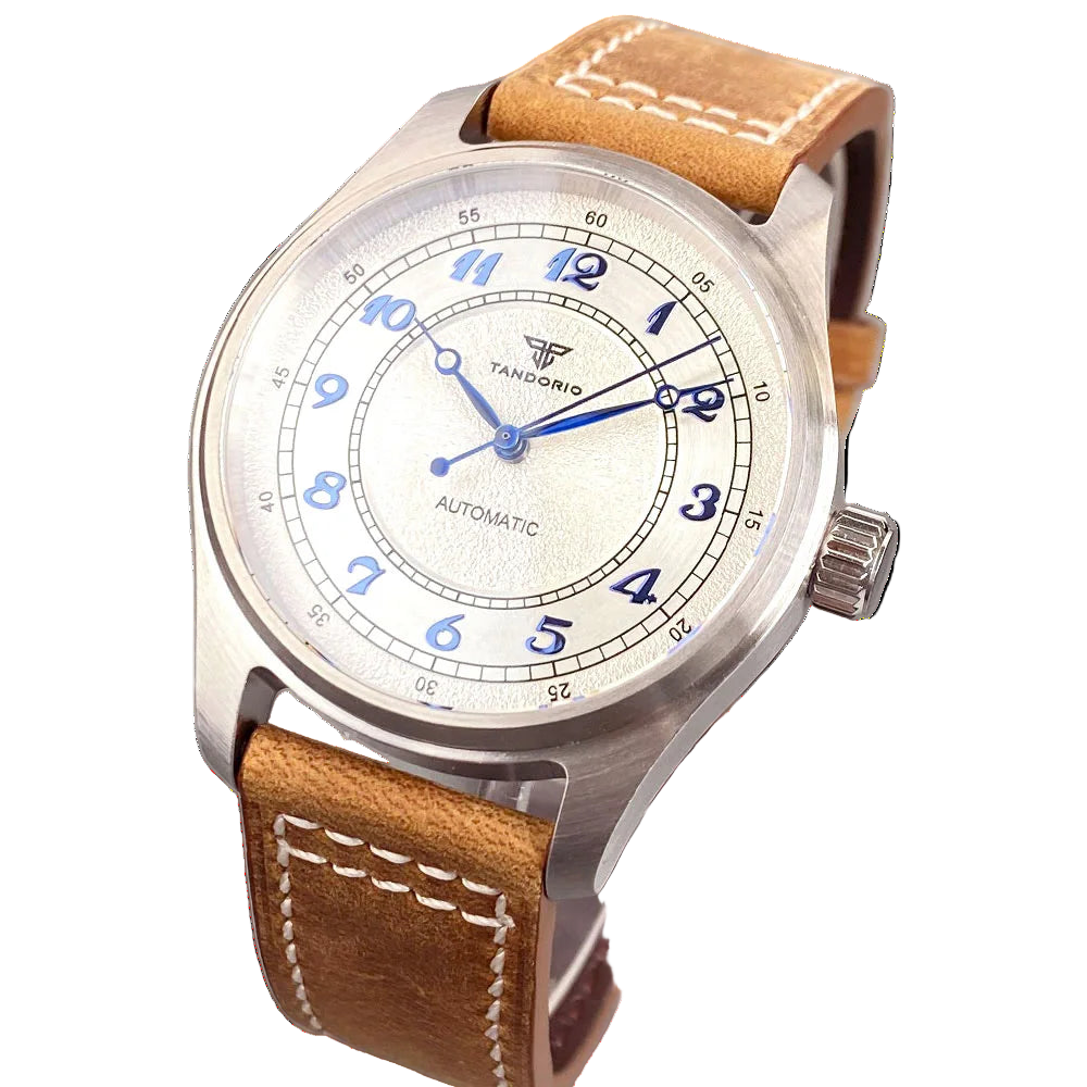 vastara tandorio 39mm pilot steel/titanium/bronze 's automatic 20bar dive nh35 pt5000 mechanical sapphire vintage wrist