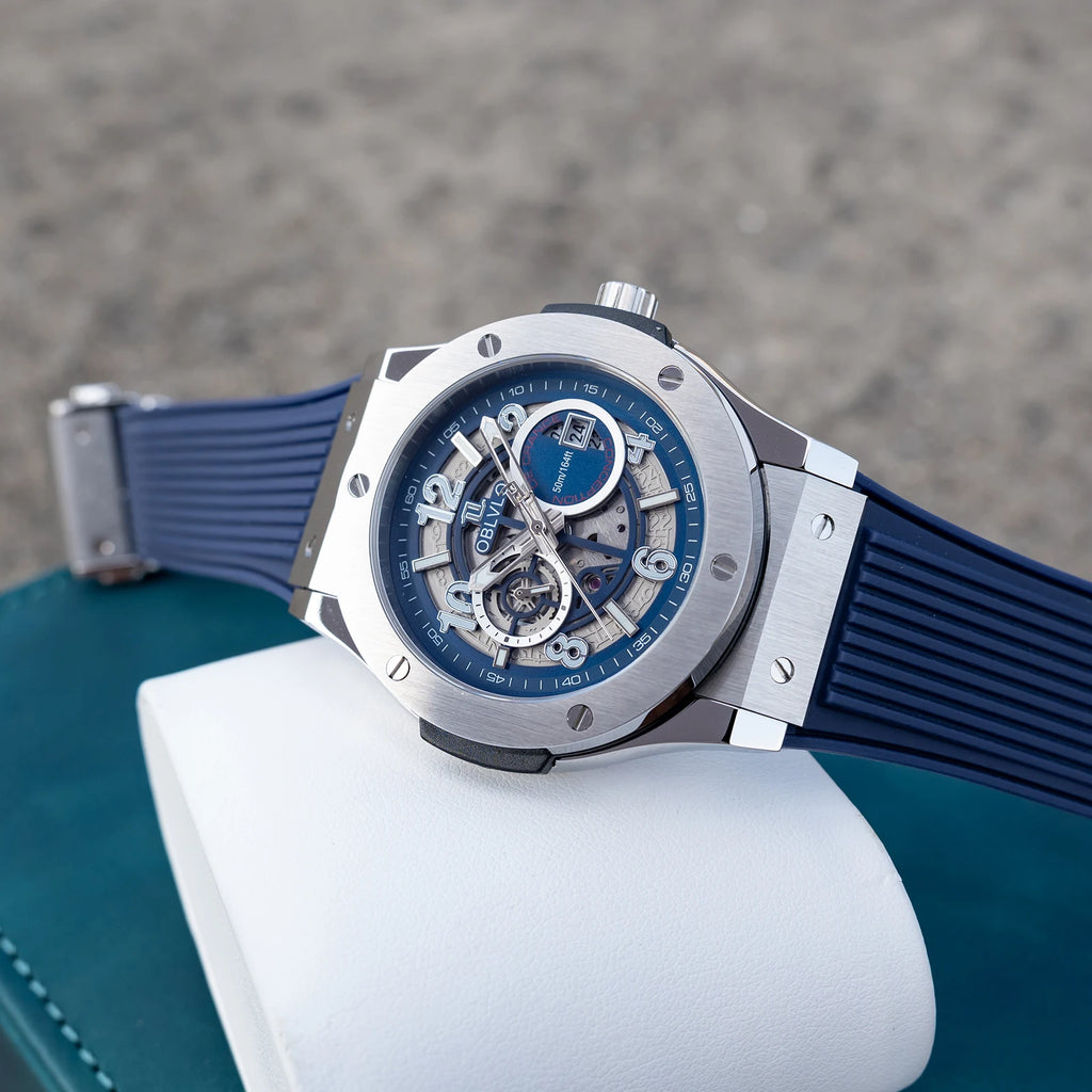 sell vastara 44mm blue dial – trade in watch watch 7 - classic unisex timepiece with stainless steel (USA)