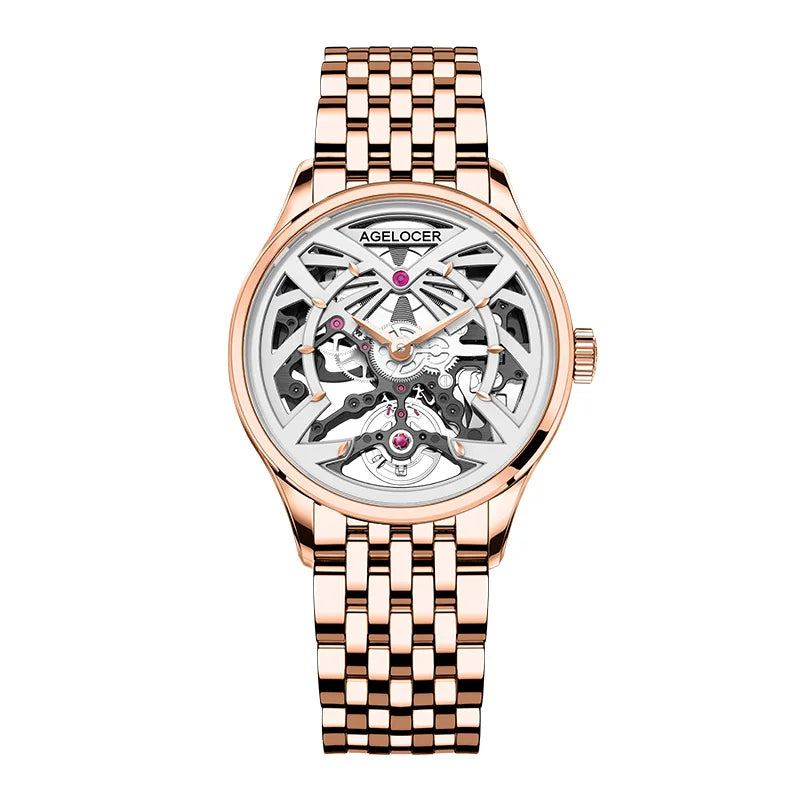 sell vastara agelocer original schwarzwald 36mm watch 8 - classic unisex timepiece with stainless steel (USA)