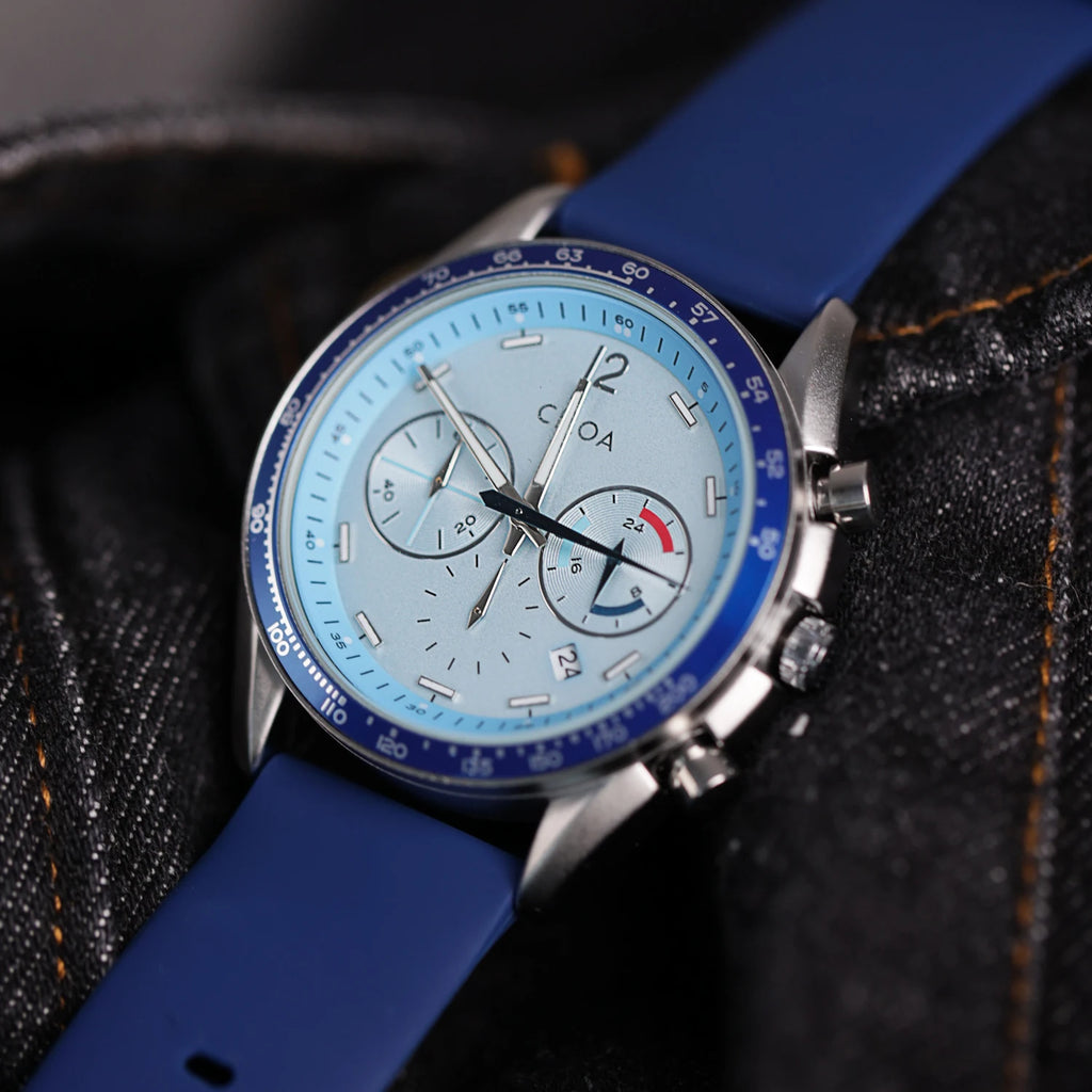 vastara ciloa blue round multi-function 's light authentic trend watch 8 - classic unisex timepiece with stainless steel