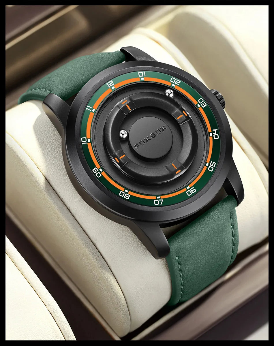 vastara foxbox magnetic ball dial watch watch 5 - business unisex timepiece with waterproof (USA)